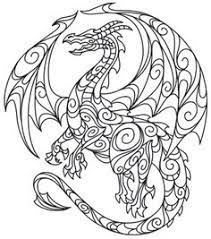 This time it's for the adults. Dragon Coloring Page