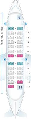 Seat Map Delta Air Lines Bombardier Crj 100 200 Endeavor