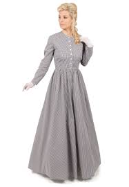 Traditional Victorian Calico Dress Has Fitted Bodice With Front Button Closure Dress Has Simple Long Slim Sleeves Charming Pioneer Dress Calico Dress Dresses