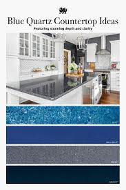 Blue kitchen cabinets with gray countertops quartz. Refine Define Dream Kitchen Inspo Blue Kitchen Ideas Blue Countertops Blue Kitchens Blue Quartz Countertops