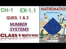 Number System Class 9 Maths Ncert Chapter 1 Exercise 1 1 Ques 1 2 Youtube In 2020 Math Textbook Number System
