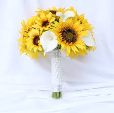 Check out our selection of colorful artificial flowers and bushes. Sunflower Wedding Bouquet For Brides Vanrina