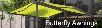 Also keep in mind they don't shed water very well. Butterfly Awnings Free Standing Retractable Awning Systems Retractable Butterfly Awnings Samson Awnings