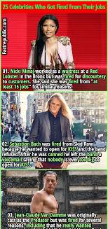 25 Celebrities Who Got Fired From Their Jobs Fact Republic In 2020 Celebrities The Pretenders Getting Fired