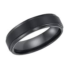 Triton Men S 6mm Black Pvd Tungsten Step Edge Wedding Band Titanium Wedding Rings Mens Wedding Rings Rings For Men