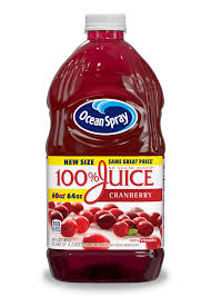 1 kilograms ingredients water, sugar (15g), cranberry juice concentrate (2%), acidity regulator (ins 330), antioxidant (ins 300)contains added nature identical cranberry flavour. 100 Juice Cranberry Ocean Spray