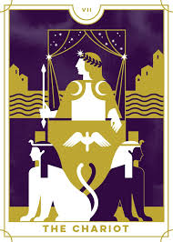The Chariot From The Everyday Tarot This Deck Blends Classic Imagery With Decorative Simplicity Tarot Naipes Signos