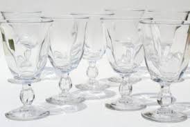 Featuring an elegant bowl and stem, these. Vintage Crystal Stemware Bar Glasses