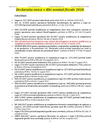 Declaratia Unica Alte Noutati Fiscale 20 Pdf