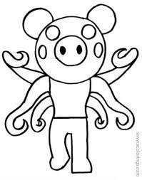 infected piggy from roblox coloring pages cow cool coloriage de voitures 3