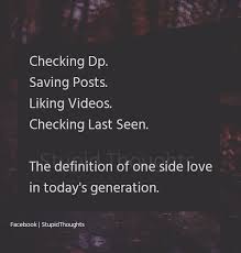 2,349 likes · 5 talking about this. Definition Of One Side Love Friendship Quotes Funny Love Quotes True Quotes