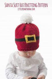 Santa Suit Hat Knitting Pattern By Cassandra May In 2021 Knitting Patterns Santa Hat Pattern Knitted Hats