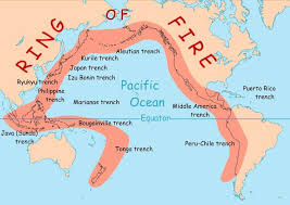 Ring Of Fire Volcano Ocean Trench Earthquakes Activities