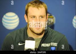 Michigan State defensive end Marcus Rush (44) runs during an NCAA Football  game against Iowa in Iowa City, Iowa
