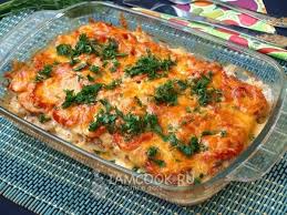 как приготовить пирог с фаршем и картошкой в духовке Kartoshka S Farshem I Pomidorami V Duhovke Recept S Foto Recept Vkusnyashki Eda Kulinariya