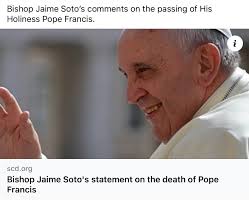 Please read Bishop Jaime Soto's comments