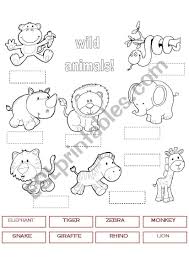 Wild Animals 1 Worksheet Animal Worksheets Animals Wild Preschool Worksheets