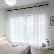White Breathable Sheer Curtain Modern Simple Sheer Curtain Living Room Bedroom Stud Curtains Living Room Sheers Curtains Living Room White Curtains Living Room