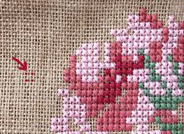 28 w x 82 h. Rose Cross Stitch Burlap Bag Tutorial The Polka Dot Chair