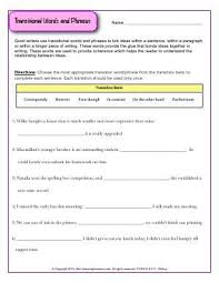 Worksheet Transitional Words And Phrases Choose The Most Appropriate Transition Word Phras Transition Words Transitional Phrases Transition Words Worksheet