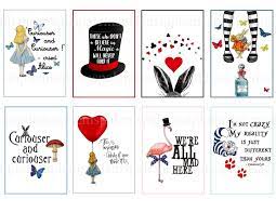 Shop for alice in wonderland art prints from our community of independent artists and iconic brands. Alice In Wonderland Stickers Inspirational And Motivational Etsy Alice In Wonderland Clipart Printable Gift Cards Printable Sticker Sheets