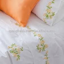 Hand Embroidered Cotton Bedding Set Bed Linen Bed Sheet Buy Hand Embroidered Bedding Set Bed Linen Emb Embroidered Bedding Bed Linens Luxury Linen Bed Sheets