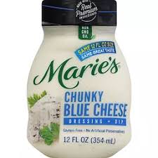 Blue stilton's sharp, sweet flavors and creamy texture are world renowned. Marie S Chunky Blue Cheese Dressing Dip 12 Fl Oz Jar Robert Fresh Shopping