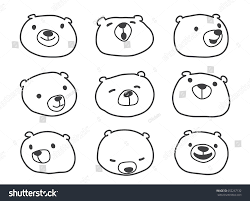 Bear Polar Bear Face Doodle Illustration Bear Face Paint Bear Face Drawing Polar Bear Drawing