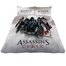 Nous vous proposons ici de découvrir une vaste sélection de parures de lit pour enfants.ils pourront retrouver des motifs colorés au style dessin animé. Achetez Housse De Couette Assassin S Creed 2 Places
