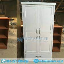 Lemari pakaian 2 pintu sliding geser coklat kayu partikel minimalis: Lemari Baju Minimalis 2 Pintu Terbaru Harga Murah Toko Mebel Jepara