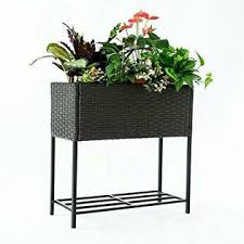Have you ever made your own outdoor planter? Visit The C Hopetree Store Chtfp C Hopetree Indoor Outdoor Raised Garden Planter Stand Wicker Box