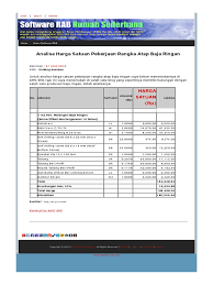 Selain diaplikasikan untuk atap rumah, baja ringan juga sering digunakan sebagai bahan material untuk membuat rangka kanopi dan sebagainya. Analisa Harga Satuan Pekerjaan Rangka Atap Baja Ringan Htm