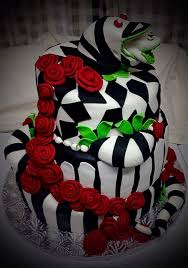 An ode to lydia deetz in the beetlejuice animated series. Beetlejuice Cake Scary Cakes Halloween Wedding Cakes Beetlejuice Wedding