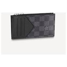 Louis vuitton red epi card case wallet holder 23lv618. Louis Vuitton Lv Coin Card Holder New Grey Leather Ref 276732 Joli Closet