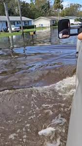 Flooding from Hurricane Milton in Big Tree Village in Daytona, FL. The  story:  https://www.cfpublic.org/housing-homelessness/2024-10-12/volusia-residents-flooded-after-hurricane-milton-with-more-water-expected  #hurricane #milton #flooding #daytona ...
