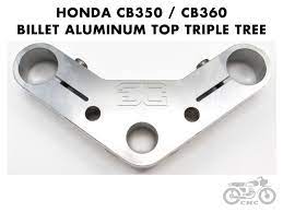 Honda Cb350 Cb360 Billet Aluminum Top Triple Tree Common Motor Collective Cafe Racer Parts Honda Vintage Honda Motorcycles