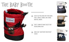 Stonz Winter Booties Baby Infant Toddler Boys And Girls Three Season Stay On Snow Boots Over Bare Feet Or Shoes Mild Or Cold Weather