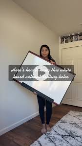 How To Hang A Magnetic Whiteboard Without Hanging Brackets - Youtube