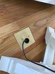Concealed Power Recessed Floor Box 1 Outlet Hidden Plugs Brass Floor Boxes Power Plug Plugs