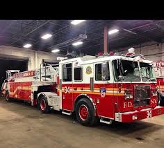 Fdny New Tiller Truck Ladder 34 Real Ladders Have 2 Drivers My Favorite Kinda Truck Since I Was A Little Boy Fire Trucks Trucks Fire Emt