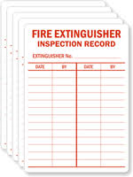 A good fire extinguisher is only effective if it is well maintained. Fire Extinguisher Inspection Record Label