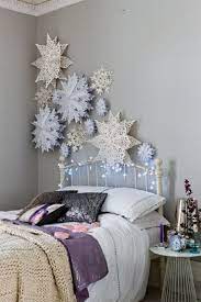 Oversized Paper Snowflakes For A Winter Wonderland Feel Diy Holiday Christmas Bedroom Snowflake Decorations
