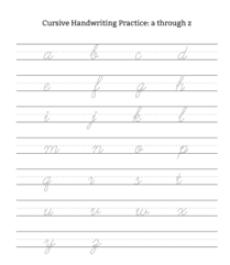 Free bible abc and handwriting practice. Cursive A Z Uppercase Lowercase Tracing Worksheets Playing Learning