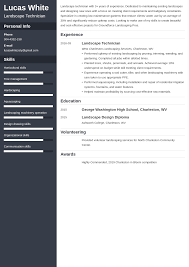 Landscaping Resume Example Template Cascade Resume Examples Job Resume Examples Resume Layout