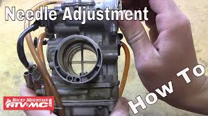 how to adjust the needle in your motorcycle or atv carburetor