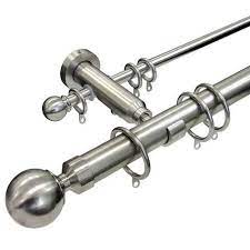 Satin Silver Duo Curtain Pole Dunelm Rieles Para Cortinas Cortinas Para La Sala Cortinas