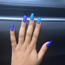 Therefore, blue coffin nails has been the trendy nails design for many girls in summer, fashionable and cool. Matte Light Blue Coffin Nails Nail And Manicure Trends