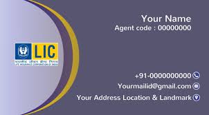 Lic Agent Visiting Card Design Visiting Cards Card Design