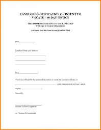 Notice To Vacate Letter From Landlord To Tenant Letter Templates Being A Landlord Simple Cover Letter Template
