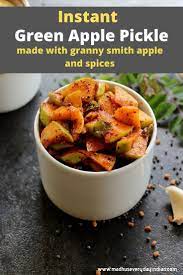 Instant Green Apple Pickle Recipe Indian Beef Recipes Indian Food Recipes Recipes